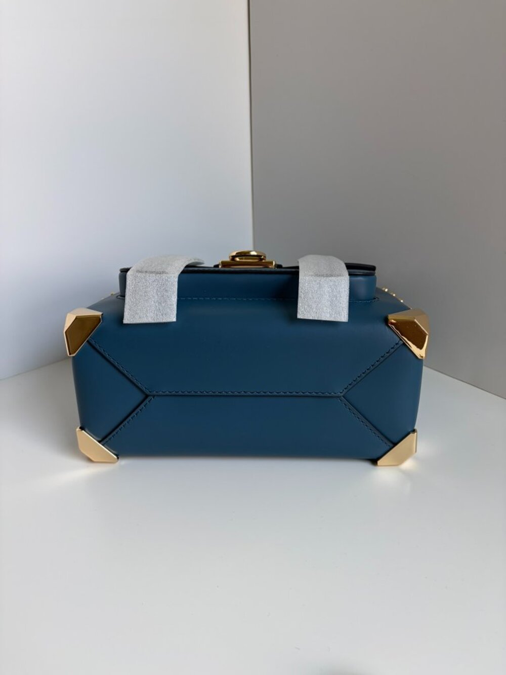 NWT Michael Kors Manhattan Leather Satchel Dark Chambray Dust Bag 30T9GNCS6L - Picture 3 of 6